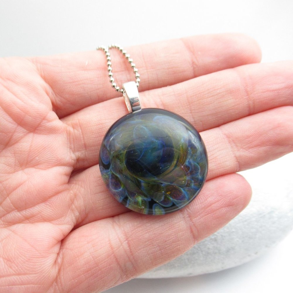 Borosilicate Glass Cabochon Necklace